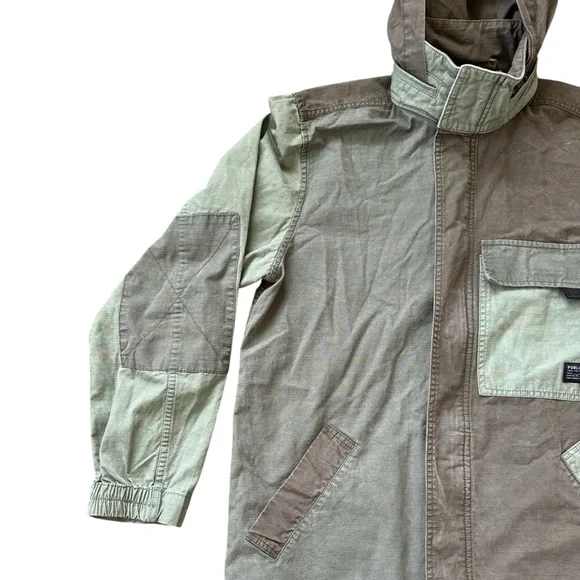 Publish Military Style Patchwork Long Jacket - Picture 3 of 9